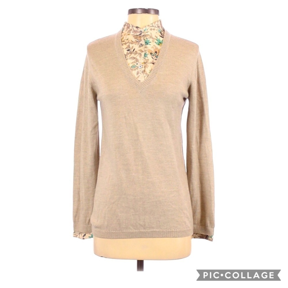 Paul & Joe Layered Sweater and Floral Print Top